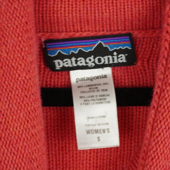 Patagonia Lambswool‎ Blend Pink Pullover Cowl Neck Sweater Size Small - Picture 4 of 8